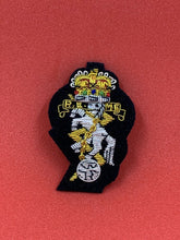 REME Officers Bullion And Wire Embroidered Side Cap Badge On Black Cloth